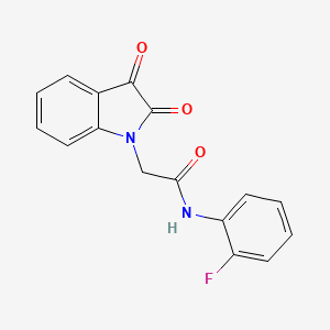 2-(2,3-dioxo-2,3-dihydro-1H-indol-1-yl)-N-(2-fluorophenyl)acetamide