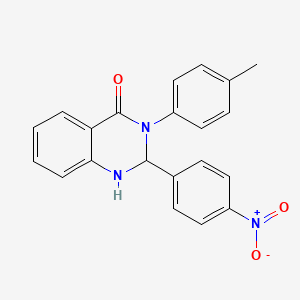 3-(4-methylphenyl)-2-(4-nitrophenyl)-2,3-dihydroquinazolin-4(1H)-one