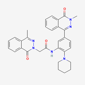 N-[5-(3-methyl-4-oxo-3,4-dihydrophthalazin-1-yl)-2-(piperidin-1-yl)phenyl]-2-(4-methyl-1-oxophthalazin-2(1H)-yl)acetamide