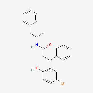 3-(5-bromo-2-hydroxyphenyl)-3-phenyl-N-(1-phenylpropan-2-yl)propanamide