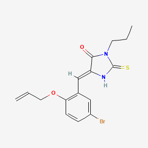 (5Z)-5-[5-bromo-2-(prop-2-en-1-yloxy)benzylidene]-3-propyl-2-thioxoimidazolidin-4-one