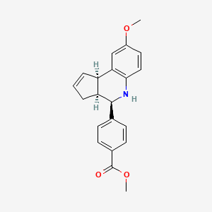 molecular formula C21H21NO3 B11592950 methyl 4-[(3aS,4R,9bR)-8-methoxy-3a,4,5,9b-tetrahydro-3H-cyclopenta[c]quinolin-4-yl]benzoate 