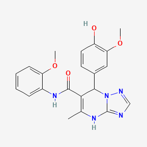 7-(4-hydroxy-3-methoxyphenyl)-N-(2-methoxyphenyl)-5-methyl-4,7-dihydro[1,2,4]triazolo[1,5-a]pyrimidine-6-carboxamide