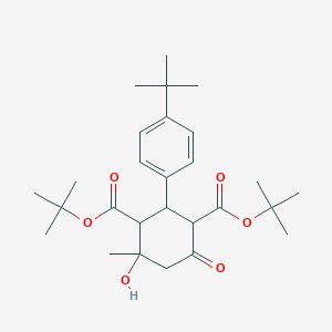 molecular formula C27H40O6 B11592956 Di-tert-butyl 2-(4-tert-butylphenyl)-4-hydroxy-4-methyl-6-oxocyclohexane-1,3-dicarboxylate 