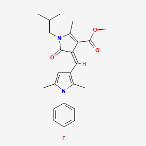 methyl (4Z)-4-{[1-(4-fluorophenyl)-2,5-dimethyl-1H-pyrrol-3-yl]methylidene}-2-methyl-1-(2-methylpropyl)-5-oxo-4,5-dihydro-1H-pyrrole-3-carboxylate