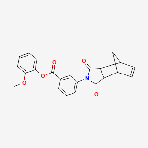 molecular formula C23H19NO5 B11593011 2-methoxyphenyl 3-(1,3-dioxo-1,3,3a,4,7,7a-hexahydro-2H-4,7-methanoisoindol-2-yl)benzoate 