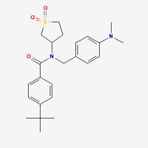 molecular formula C24H32N2O3S B11593024 4-tert-butyl-N-[4-(dimethylamino)benzyl]-N-(1,1-dioxidotetrahydrothiophen-3-yl)benzamide 