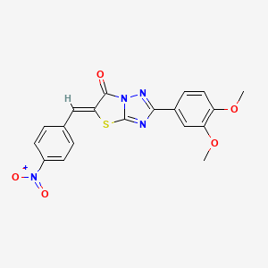 (5Z)-2-(3,4-dimethoxyphenyl)-5-(4-nitrobenzylidene)[1,3]thiazolo[3,2-b][1,2,4]triazol-6(5H)-one