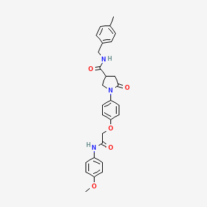 1-(4-{2-[(4-methoxyphenyl)amino]-2-oxoethoxy}phenyl)-N-(4-methylbenzyl)-5-oxopyrrolidine-3-carboxamide