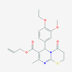 allyl 6-(4-ethoxy-3-methoxyphenyl)-8-methyl-4-oxo-3,4-dihydro-2H,6H-pyrimido[2,1-b][1,3]thiazine-7-carboxylate