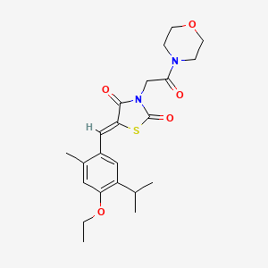 (5Z)-5-[4-ethoxy-2-methyl-5-(propan-2-yl)benzylidene]-3-[2-(morpholin-4-yl)-2-oxoethyl]-1,3-thiazolidine-2,4-dione