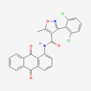 3-(2,6-dichlorophenyl)-N-(9,10-dioxo-9,10-dihydroanthracen-1-yl)-5-methyl-1,2-oxazole-4-carboxamide