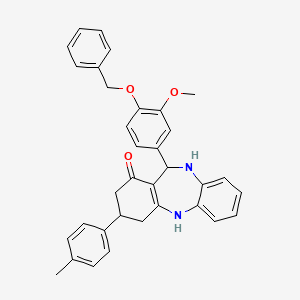 11-[4-(benzyloxy)-3-methoxyphenyl]-3-(4-methylphenyl)-2,3,4,5,10,11-hexahydro-1H-dibenzo[b,e][1,4]diazepin-1-one