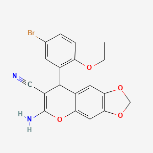 6-amino-8-(5-bromo-2-ethoxyphenyl)-8H-[1,3]dioxolo[4,5-g]chromene-7-carbonitrile