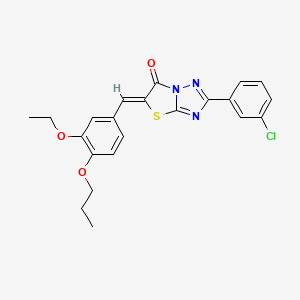 (5Z)-2-(3-chlorophenyl)-5-(3-ethoxy-4-propoxybenzylidene)[1,3]thiazolo[3,2-b][1,2,4]triazol-6(5H)-one