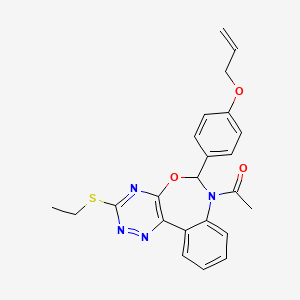 1-[3-(ethylsulfanyl)-6-[4-(prop-2-en-1-yloxy)phenyl][1,2,4]triazino[5,6-d][3,1]benzoxazepin-7(6H)-yl]ethanone