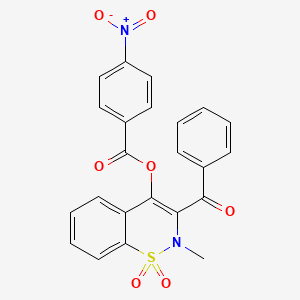 3-benzoyl-2-methyl-1,1-dioxido-2H-1,2-benzothiazin-4-yl 4-nitrobenzoate