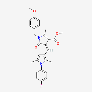 methyl (4Z)-4-{[1-(4-fluorophenyl)-2,5-dimethyl-1H-pyrrol-3-yl]methylidene}-1-(4-methoxybenzyl)-2-methyl-5-oxo-4,5-dihydro-1H-pyrrole-3-carboxylate