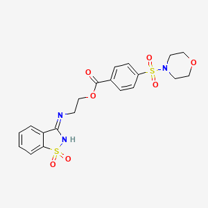 2-[(1,1-Dioxo-1,2-benzothiazol-3-yl)amino]ethyl 4-morpholin-4-ylsulfonylbenzoate