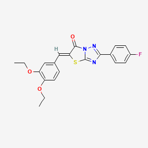 (5Z)-5-(3,4-diethoxybenzylidene)-2-(4-fluorophenyl)[1,3]thiazolo[3,2-b][1,2,4]triazol-6(5H)-one