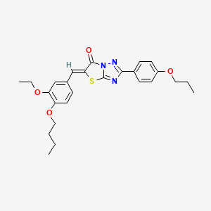 (5Z)-5-(4-butoxy-3-ethoxybenzylidene)-2-(4-propoxyphenyl)[1,3]thiazolo[3,2-b][1,2,4]triazol-6(5H)-one