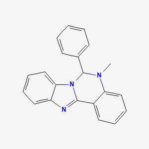 molecular formula C21H17N3 B11593451 5-Methyl-6-phenyl-5,6-dihydrobenzimidazo[1,2-c]quinazoline 