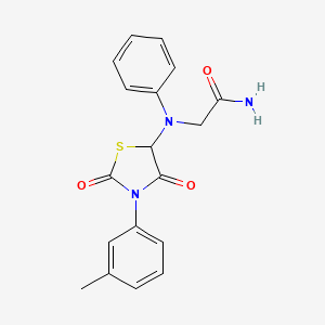 2-{[3-(3-Methylphenyl)-2,4-dioxo-1,3-thiazolidin-5-YL](phenyl)amino}acetamide