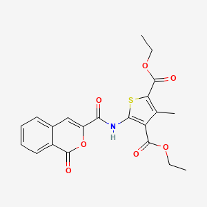 diethyl 3-methyl-5-{[(1-oxo-1H-isochromen-3-yl)carbonyl]amino}thiophene-2,4-dicarboxylate