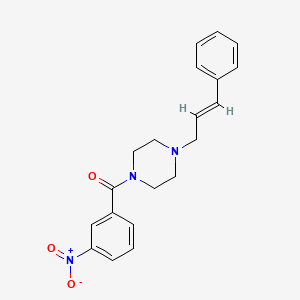 (3-nitrophenyl)-[4-[(E)-3-phenylprop-2-enyl]piperazin-1-yl]methanone