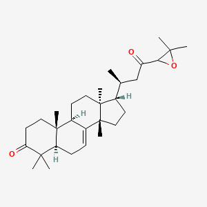 molecular formula C30H46O3 B1159354 (5R,9R,10R,13S,14S,17S)-17-[(2S)-4-(3,3-二甲基氧代环氧-2-基)-4-氧代丁-2-基]-4,4,10,13,14-五甲基-1,2,5,6,9,11,12,15,16,17-十氢环戊[a]菲-3-酮 CAS No. 890928-81-1