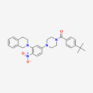 (4-tert-butylphenyl){4-[3-(3,4-dihydroisoquinolin-2(1H)-yl)-4-nitrophenyl]piperazin-1-yl}methanone