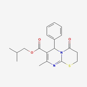 2-methylpropyl 8-methyl-4-oxo-6-phenyl-2H,3H,4H,6H-pyrimido[2,1-b][1,3]thiazine-7-carboxylate