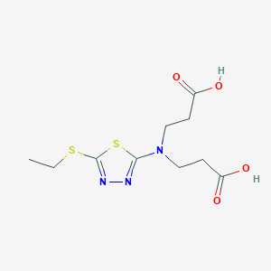 3-[(2-Carboxyethyl)[5-(ethylsulfanyl)-1,3,4-thiadiazol-2-YL]amino]propanoic acid