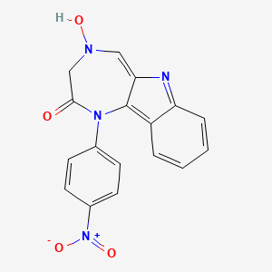 1-(4-nitrophenyl)-3,6-dihydro[1,4]diazepino[6,5-b]indol-2(1H)-one 4-oxide