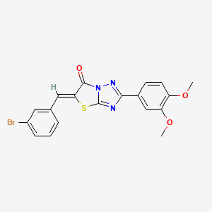 (5Z)-5-(3-bromobenzylidene)-2-(3,4-dimethoxyphenyl)[1,3]thiazolo[3,2-b][1,2,4]triazol-6(5H)-one