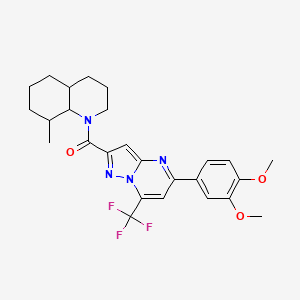 [5-(3,4-dimethoxyphenyl)-7-(trifluoromethyl)pyrazolo[1,5-a]pyrimidin-2-yl](8-methyloctahydroquinolin-1(2H)-yl)methanone