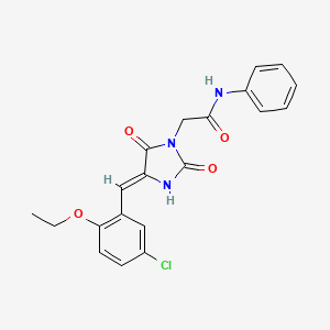 2-[(4Z)-4-(5-chloro-2-ethoxybenzylidene)-2,5-dioxoimidazolidin-1-yl]-N-phenylacetamide