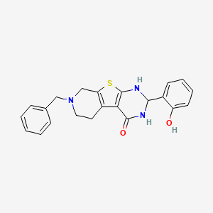 11-benzyl-5-(2-hydroxyphenyl)-8-thia-4,6,11-triazatricyclo[7.4.0.02,7]trideca-1(9),2(7)-dien-3-one