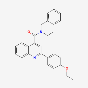 molecular formula C27H24N2O2 B11593683 3,4-dihydroisoquinolin-2(1H)-yl[2-(4-ethoxyphenyl)quinolin-4-yl]methanone 