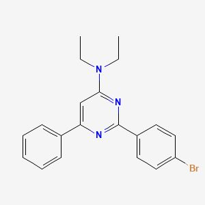 molecular formula C20H20BrN3 B11593703 2-(4-bromophenyl)-N,N-diethyl-6-phenylpyrimidin-4-amine 