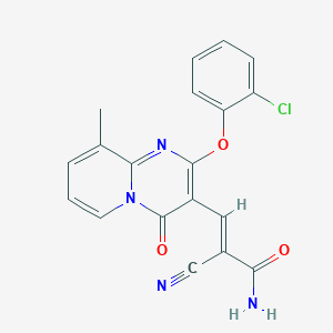 (2E)-3-[2-(2-chlorophenoxy)-9-methyl-4-oxo-4H-pyrido[1,2-a]pyrimidin-3-yl]-2-cyanoprop-2-enamide