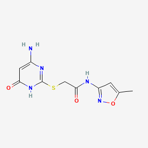 2-[(4-amino-6-oxo-1,6-dihydropyrimidin-2-yl)sulfanyl]-N-(5-methyl-1,2-oxazol-3-yl)acetamide