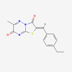 (2Z)-2-(4-ethylbenzylidene)-6-methyl-7H-[1,3]thiazolo[3,2-b][1,2,4]triazine-3,7(2H)-dione