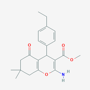 methyl 2-amino-4-(4-ethylphenyl)-7,7-dimethyl-5-oxo-5,6,7,8-tetrahydro-4H-chromene-3-carboxylate