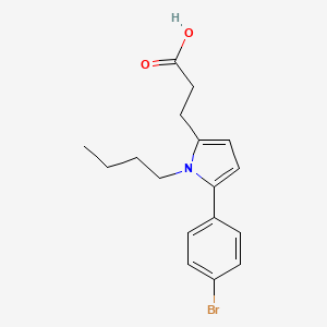 molecular formula C17H20BrNO2 B11593749 3-[5-(4-bromophenyl)-1-butyl-1H-pyrrol-2-yl]propanoic acid 