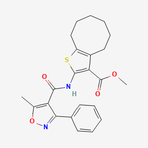 Methyl 2-{[(5-methyl-3-phenyl-1,2-oxazol-4-yl)carbonyl]amino}-4,5,6,7,8,9-hexahydrocycloocta[b]thiophene-3-carboxylate