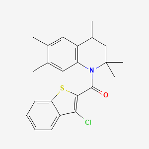 (3-chloro-1-benzothiophen-2-yl)(2,2,4,6,7-pentamethyl-3,4-dihydroquinolin-1(2H)-yl)methanone