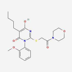 5-butyl-6-hydroxy-3-(2-methoxyphenyl)-2-{[2-(morpholin-4-yl)-2-oxoethyl]sulfanyl}pyrimidin-4(3H)-one