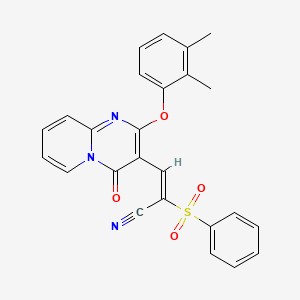 (2E)-3-[2-(2,3-dimethylphenoxy)-4-oxo-4H-pyrido[1,2-a]pyrimidin-3-yl]-2-(phenylsulfonyl)prop-2-enenitrile