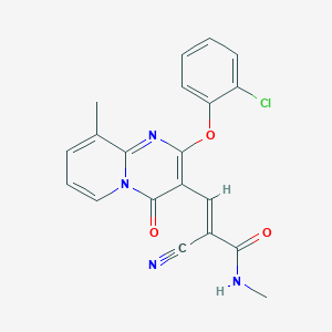 (2E)-3-[2-(2-chlorophenoxy)-9-methyl-4-oxo-4H-pyrido[1,2-a]pyrimidin-3-yl]-2-cyano-N-methylprop-2-enamide